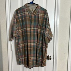 Men’s RedHead Plaid Short Sleeve Shirt 2XL. New without tags.